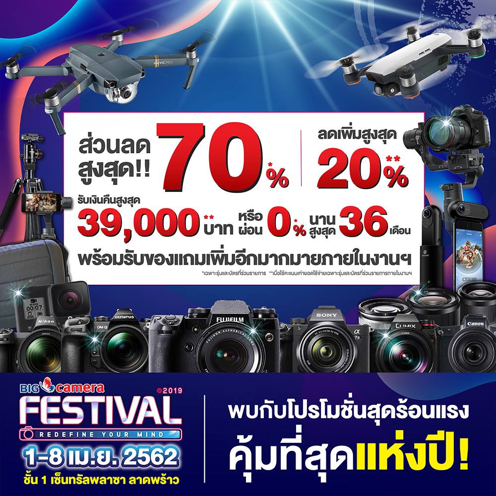 9 เหตุผล ที่ทุกคนต้องรอไปงาน BIG CAMERA FESTIVAL 2019 แล้วพบกัน… ถ้าคุณไม่อยากตกเทรนด์
