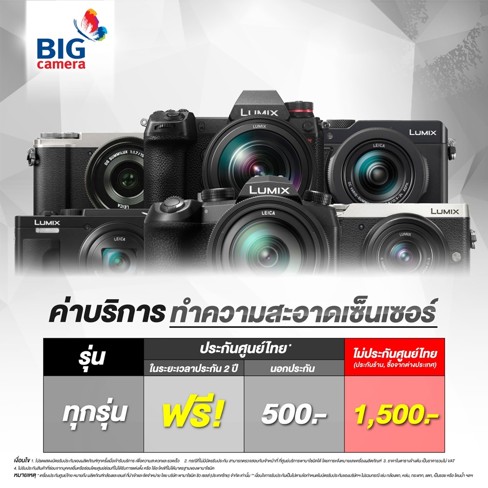 ประกาศ!!! นโยบายการรับประกันและค่าบริการกล้องดิจิตอลพานาโซนิค (Panasonic)