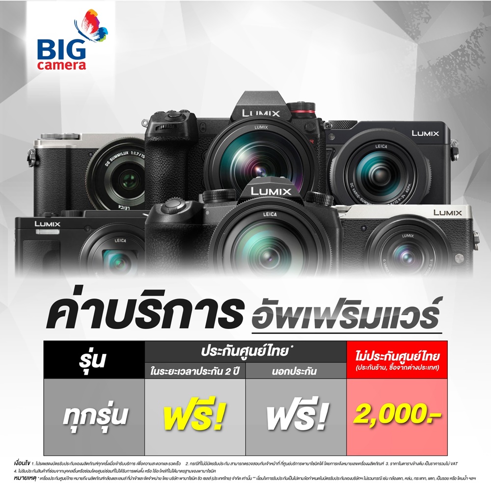 ประกาศ!!! นโยบายการรับประกันและค่าบริการกล้องดิจิตอลพานาโซนิค (Panasonic)