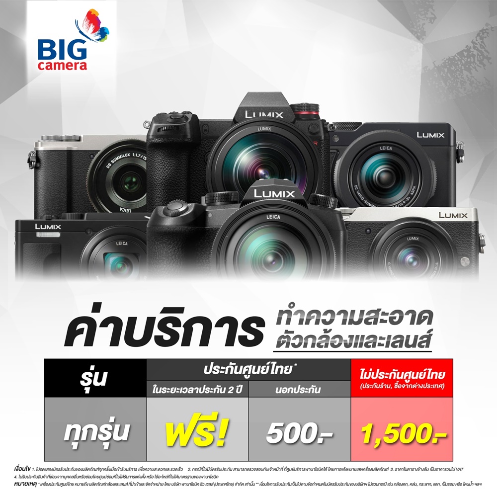 ประกาศ!!! นโยบายการรับประกันและค่าบริการกล้องดิจิตอลพานาโซนิค (Panasonic)